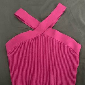 Aritzia Babaton Criss cross Sculpt Knit cropped